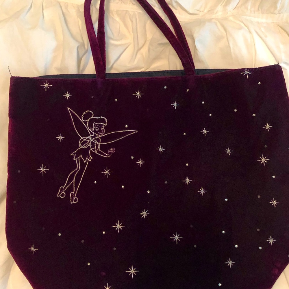 Tinker bell velvet tote
